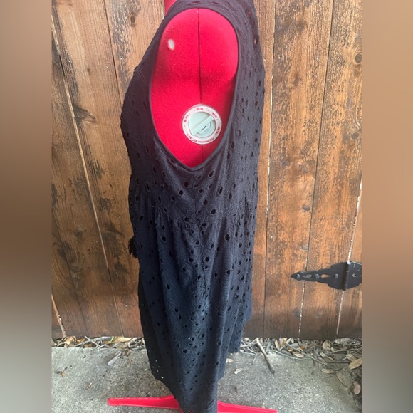 Pretty Black Eyelet sleeveless dress Knox Rose sz XL - Picture 5 of 5